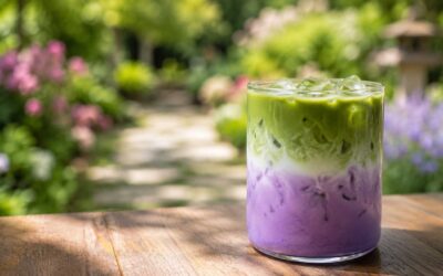 Iced Ube Matcha Latte